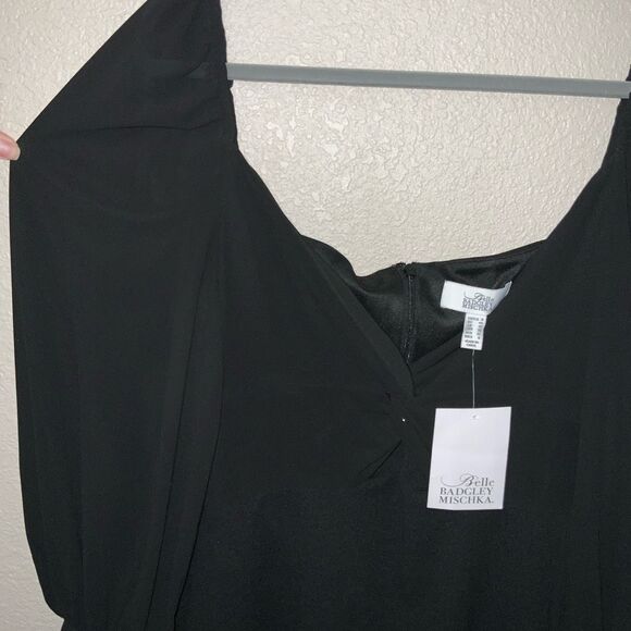 NWT Badgley Mischka Dalia Black Mini Dress size 8 - Picture 6 of 9